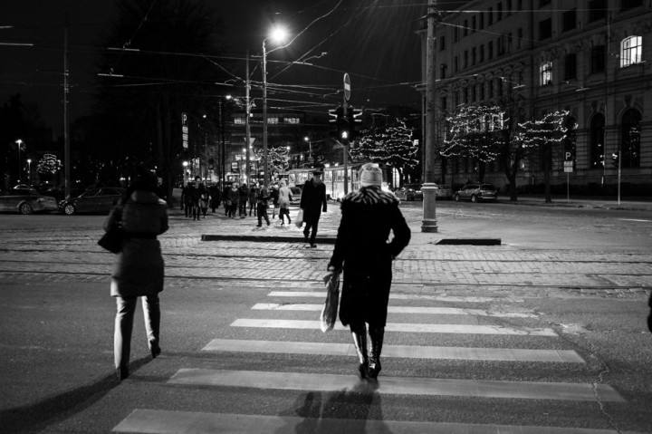 random pedestrians at the old town