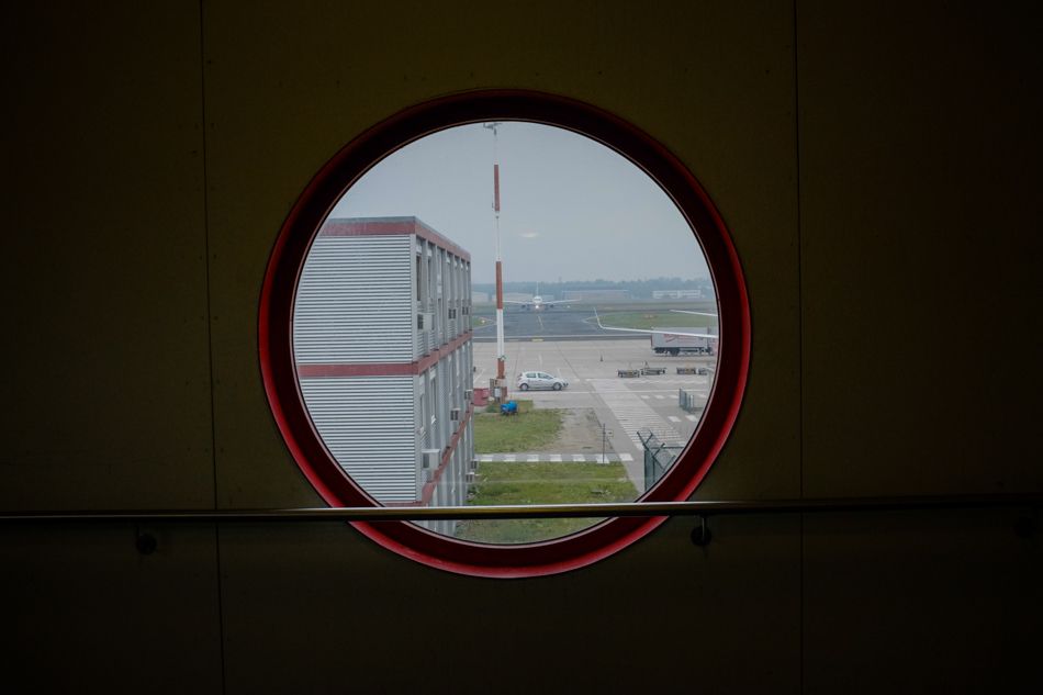 Through the window at the Tegel Airport