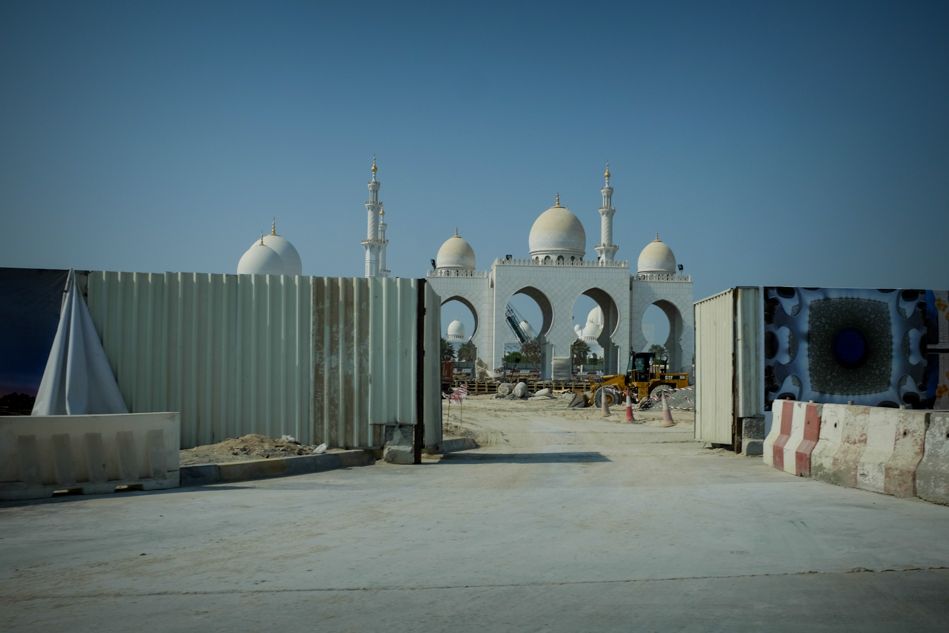 view at the back of the Sheikh Zayed Mosque
