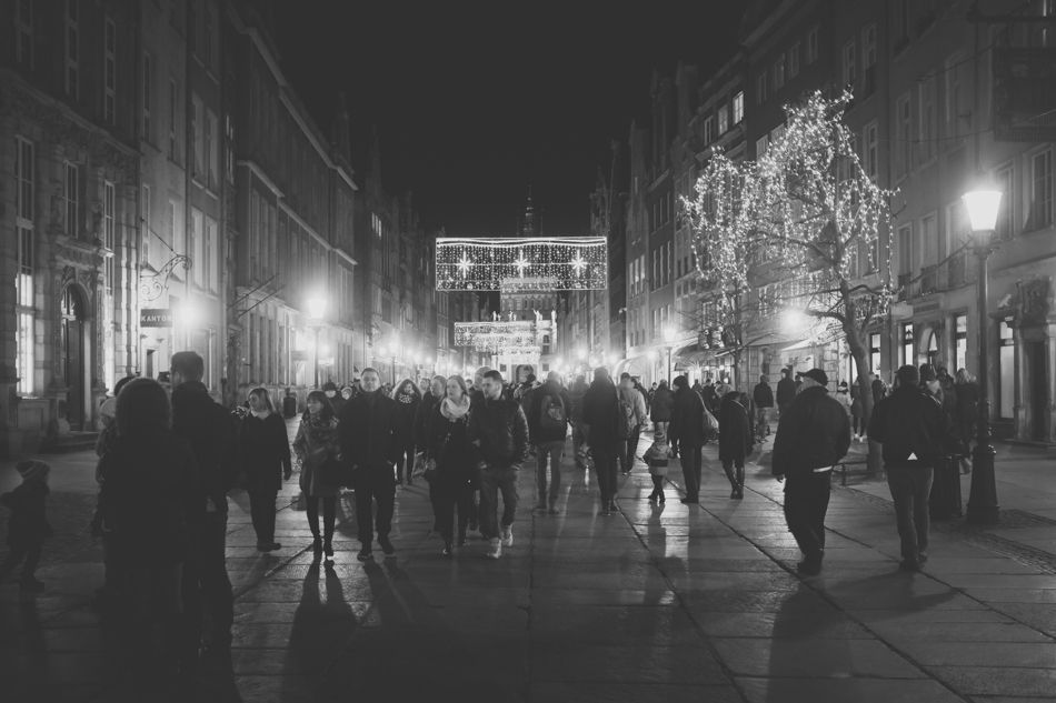 Długa Street in Gdańsk - evening walk