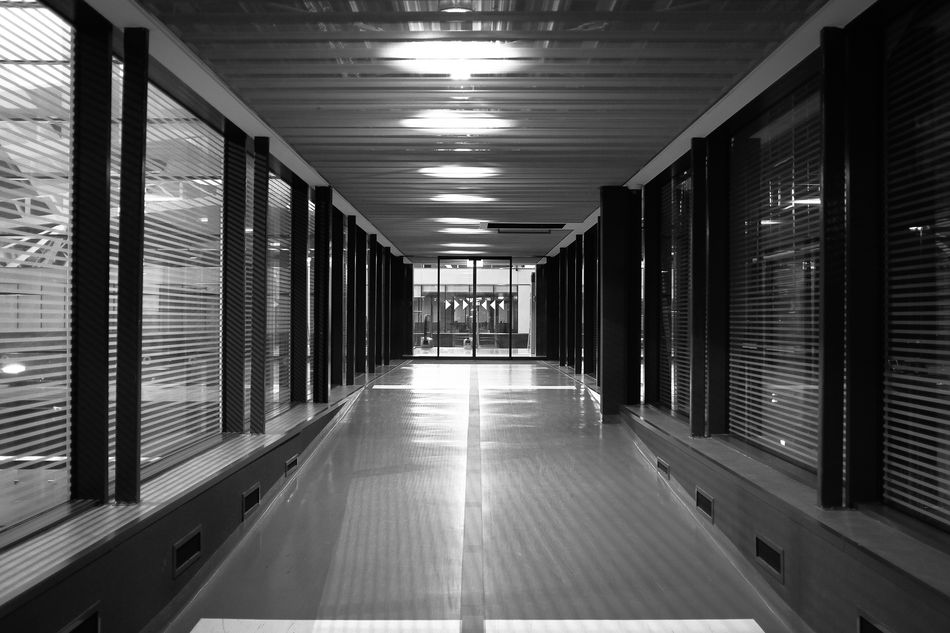 Corridor from the PKM train station to the Airport hall.