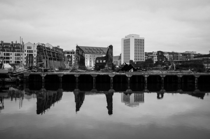 Reflections. View at the Ołowianka island