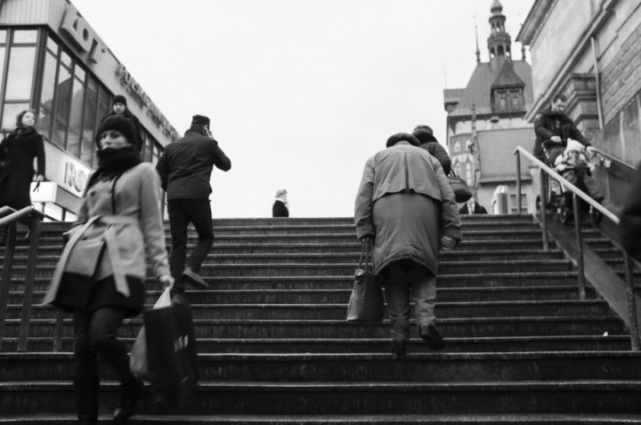 though day probably. Stairs towards the Old Town