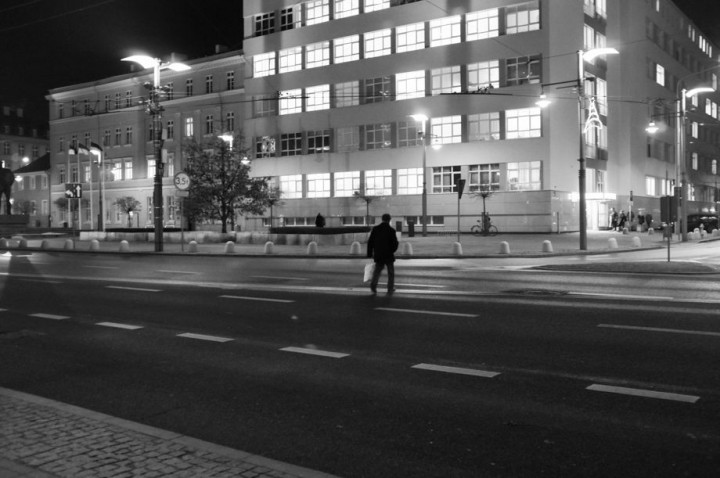 person passing by the street. 