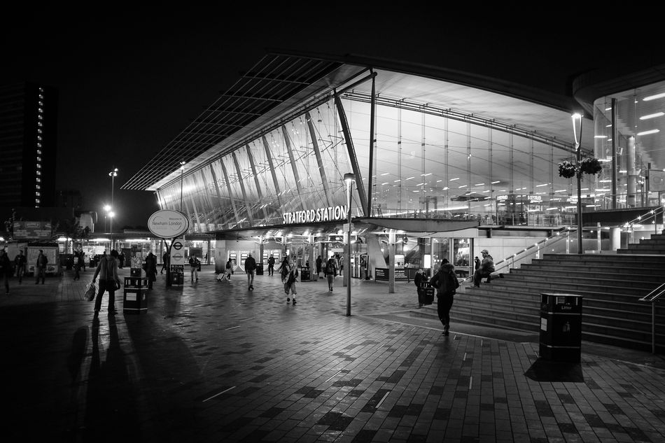 View at the Stratford Station at night (early morning)
