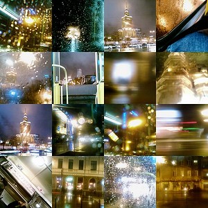 Collage – Warsaw in the rain