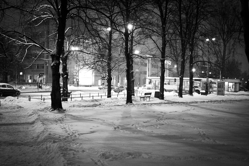 Bielany in the evening