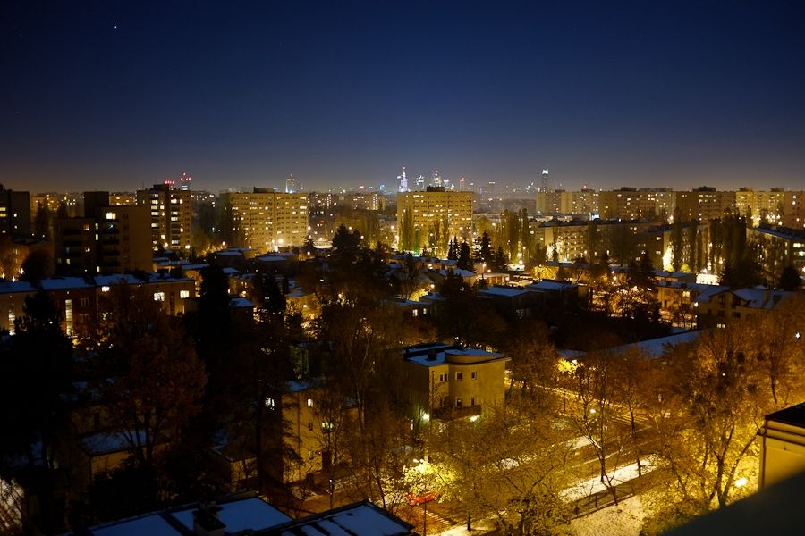 Bielany night panorama